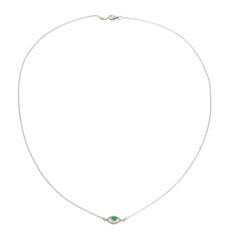 EYE SPY MINI NECKLACE - GREEN - STERLING silver by tiger frame jewellery
