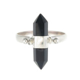 BLACK ONYX SWIVEL RING - sterling silver by tiger frame jewellery