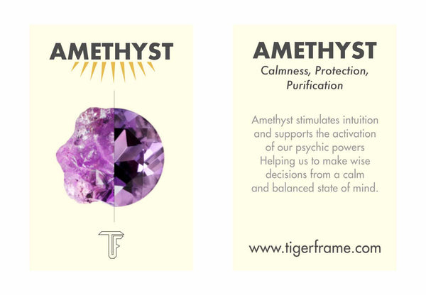 MINI ROUGH GEM CHARM - AMETHYST - SILVER