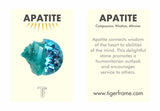 ROUGH GEM CHARM - OVAL HOOPS - APATITE - GOLD