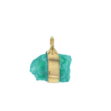 MINI ROUGH GEM CHARM - APATITE - GOLD