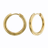 BIG ROUND HOOPS - PAIR - GOLD