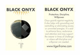 BLACK ONYX HEART - SMALL HOOPS - SILVER