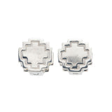CHAKANA EARRINGS - GARNET - SMALL - REVERSIBLE - SILVER