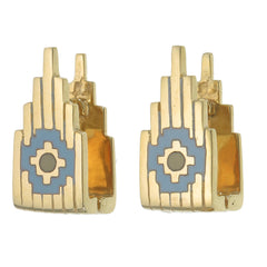 CHAKANA PILLAR EARRINGS - REVERSIBLE - GOLD