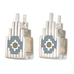 CHAKANA PILLAR EARRINGS - REVERSIBLE - SILVER