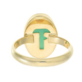 CHRYSOPRASE PAVILION RING - GOLD