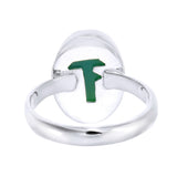 CHRYSOPRASE PAVILION RING - SILVER