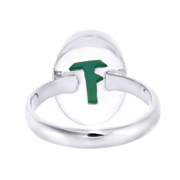 CHRYSOPRASE PAVILION RING - SILVER