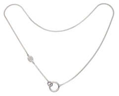 CLASP NECKLACE - FINE CHAIN - SILVER