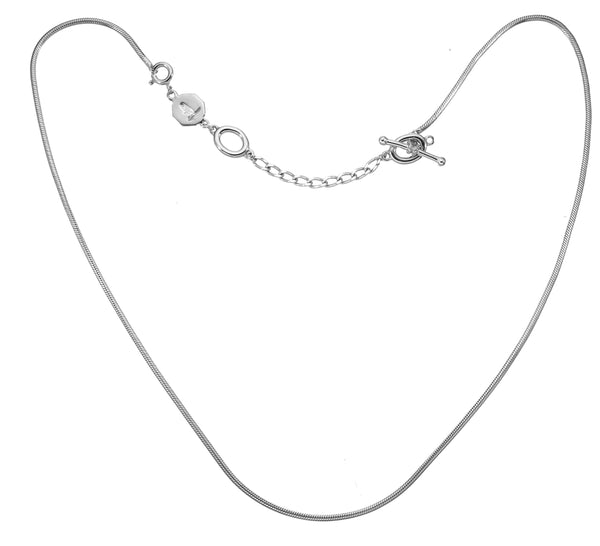 COLLECTOR NECKLACE - THIN SNAKE CHAIN - SILVER