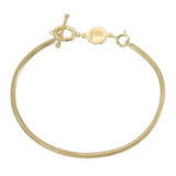 COLLECTOR SNAKE CHAIN BRACELET- WITH TOGGLE CLOSURE - GOLD