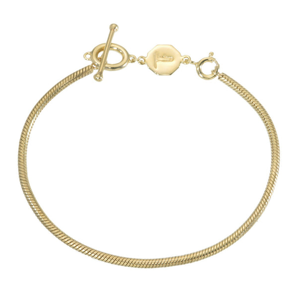 COLLECTOR SNAKE CHAIN BRACELET- WITH TOGGLE CLOSURE - GOLD