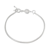 COLLECTOR SNAKE CHAIN BRACELET- WITH TOGGLE CLOSURE - SILVER