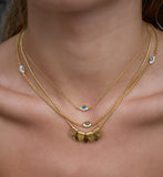 COLLECTOR NECKLACE - THIN SNAKE CHAIN - SHIMMY SET - SILVER