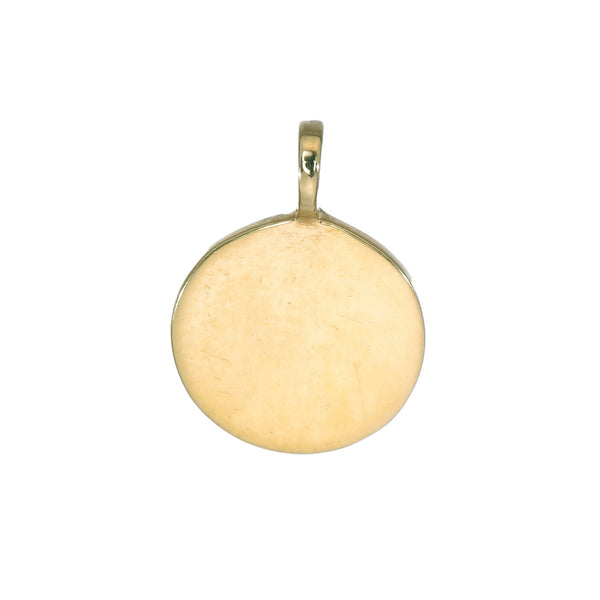 DISC SHIELD CHARM - BIG - GOLD