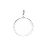 DISC SHIELD CHARM - BIG - SILVER