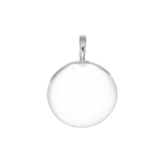 DISC SHIELD CHARM - BIG - SILVER