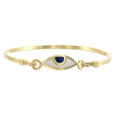 EYE PROTECTION BANGLE - NAVY EYE - GOLD