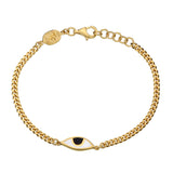 EYE PROTECTION CHAIN BRACELET - BLACK - GOLD