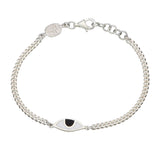 EYE PROTECTION CHAIN BRACELET -  BLACK - SILVER