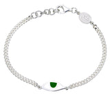 EYE PROTECTION CHAIN BRACELET - FOREST GREEN - SILVER