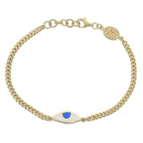EYE PROTECTION CHAIN BRACELET - SKY BLUE - GOLD