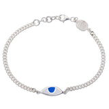 EYE PROTECTION CHAIN BRACELET - SKY BLUE - SILVER