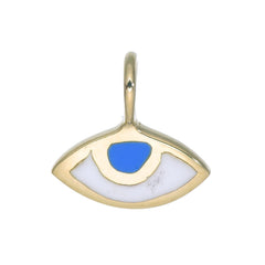 EYE SPY CHARM -  SKY  BLUE - GOLD