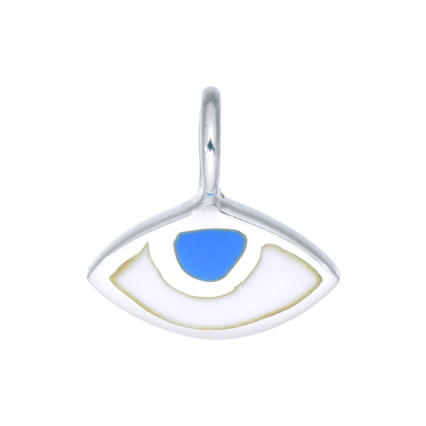 EYE SPY CHARM -  SKY  BLUE - SILVER