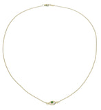 EYE SPY NECKLACE - FOREST GREEN - GOLD
