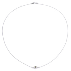 EYE SPY NECKLACE - HAZEL - SILVER