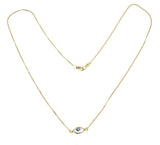 EYE SPY NECKLACE - PASTEL BLUE - GOLD
