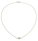 EYE SPY NECKLACE - SKY BLUE - GOLD