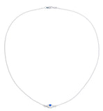 EYE SPY NECKLACE - SKY BLUE - SILVER