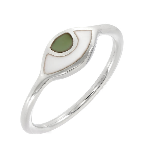 EYE SPY RING - HAZEL - SILVER