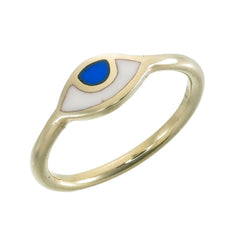 EYE SPY RING - SKY BLUE - GOLD