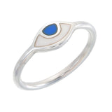 EYE SPY RING - SKY BLUE - SILVER