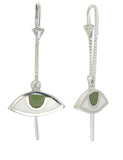 EYE PULL-THROUGH EARRINGS - HAZEL - SILVER