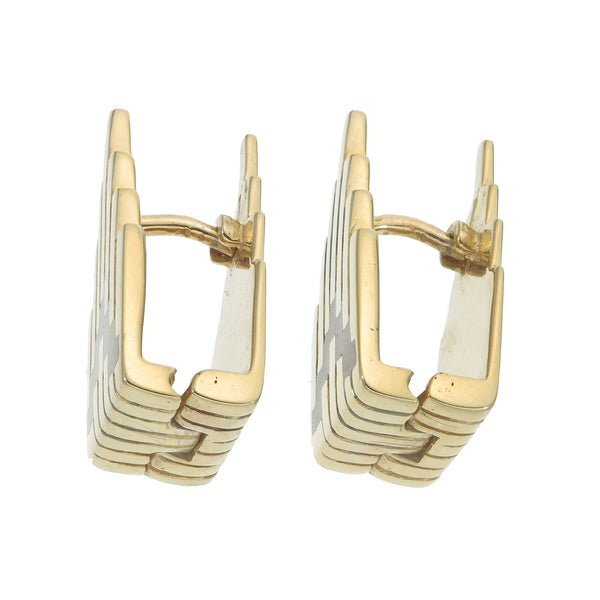 ZIGGURAT PILLAR EARRINGS  - REVERSIBLE - GOLD