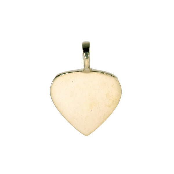 HEART SHIELD CHARM - BIG - GOLD