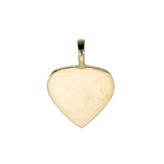HEART SHIELD CHARM - BIG - GOLD