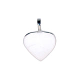 HEART SHIELD CHARM - BIG - SILVER