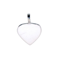 HEART SHIELD CHARM - BIG - SILVER