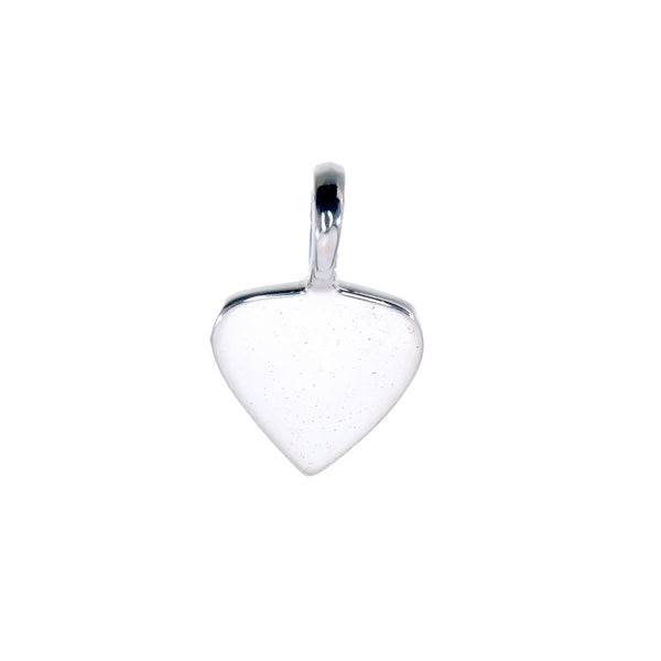 HEART SHIELD CHARM MINI - SILVER