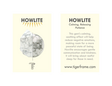 BAGUETTE SWIVEL RING - HOWLITE - SILVER