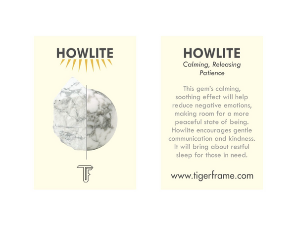 BAGUETTE SWIVEL RING - HOWLITE - SILVER