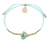CHAIN & CORD CRYSTAL BRACELET - CHRYSOPRASE - MINT - GOLD