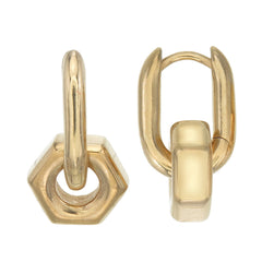 MACGYVER - OVAL HOOPS - GOLD