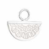 MINI EGYPTIAN FAN CHARM  - SILVER
